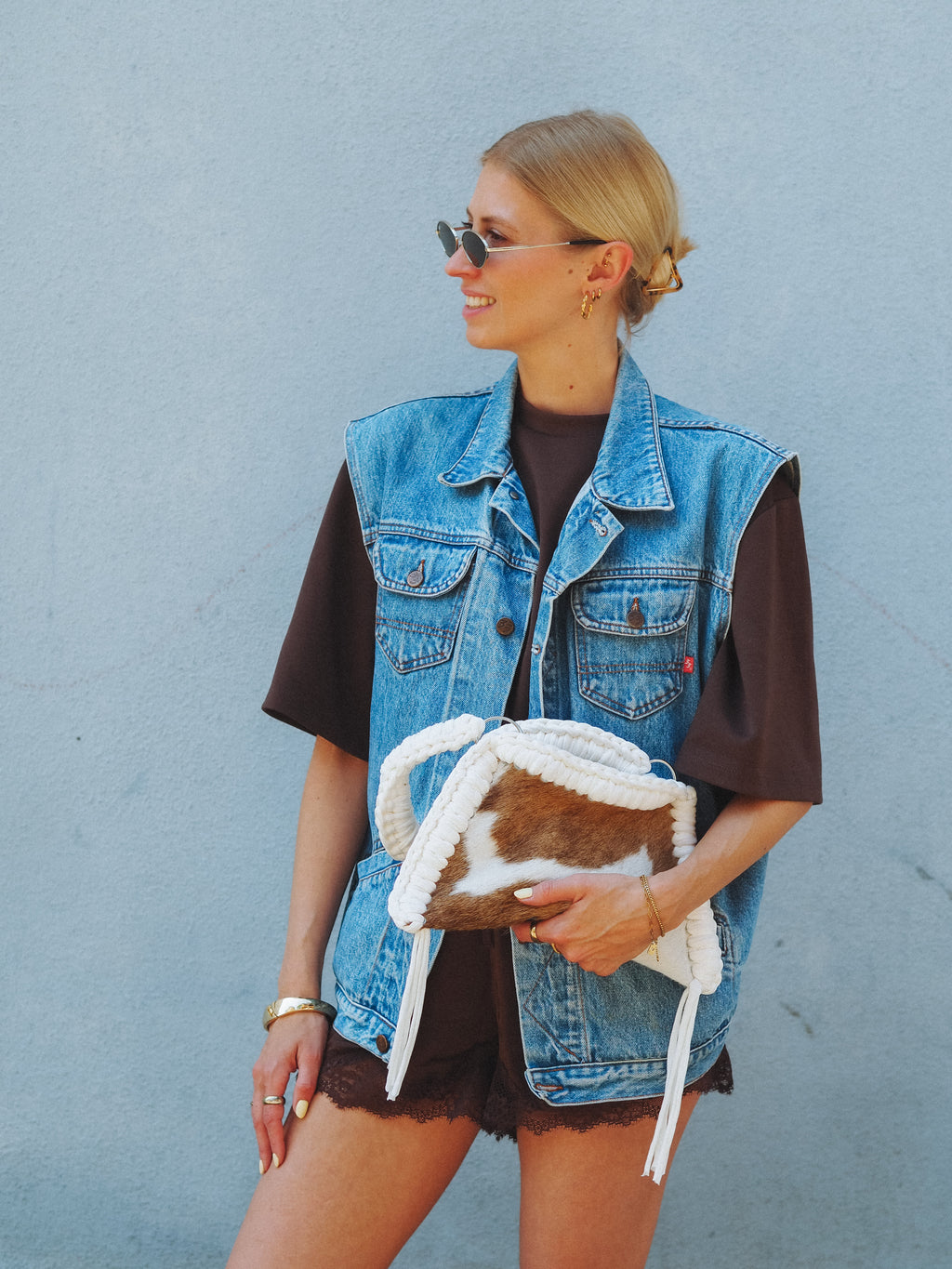 COW BAG BROWN/WHITE