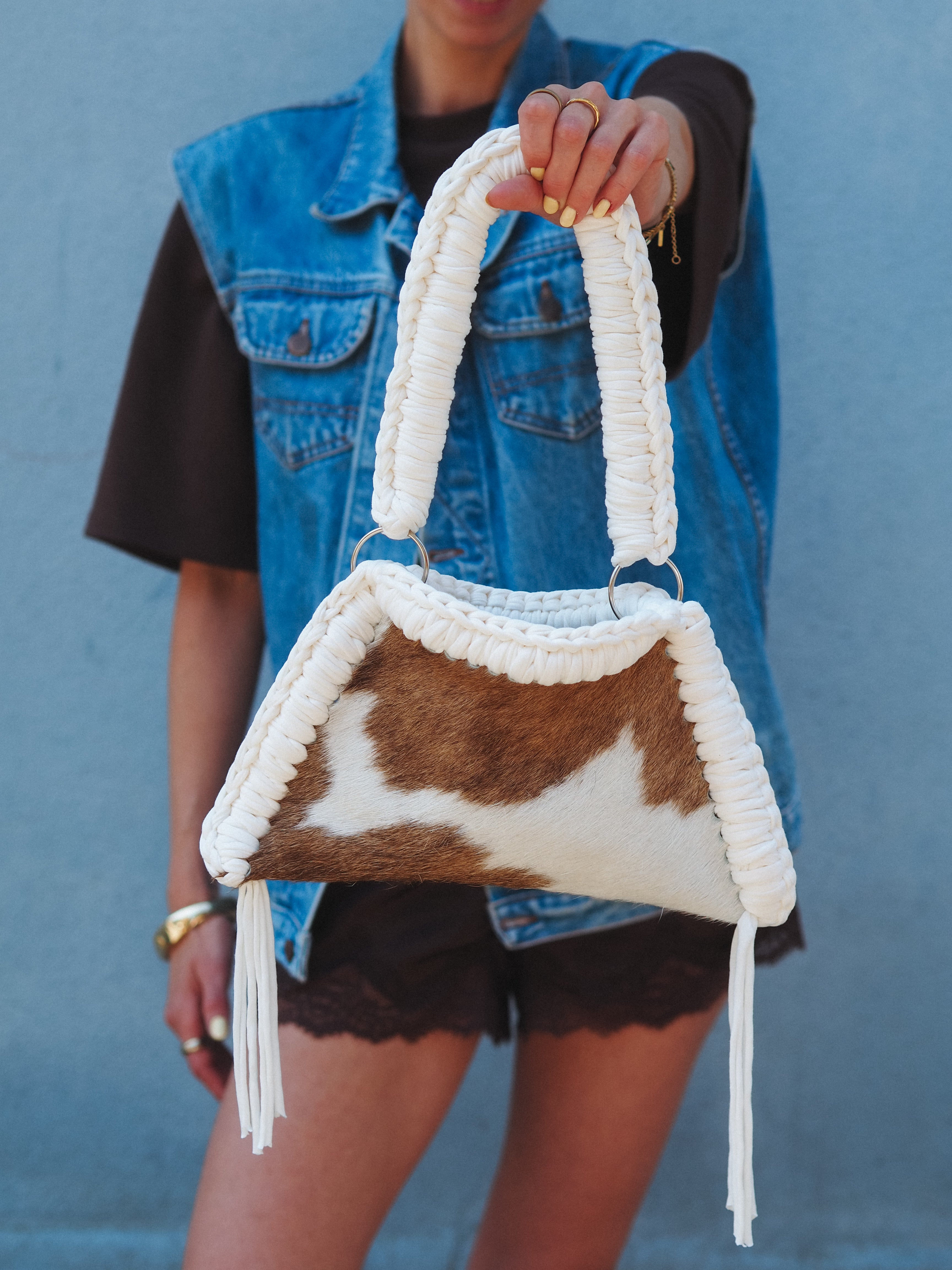 COW BAG BROWN/WHITE
