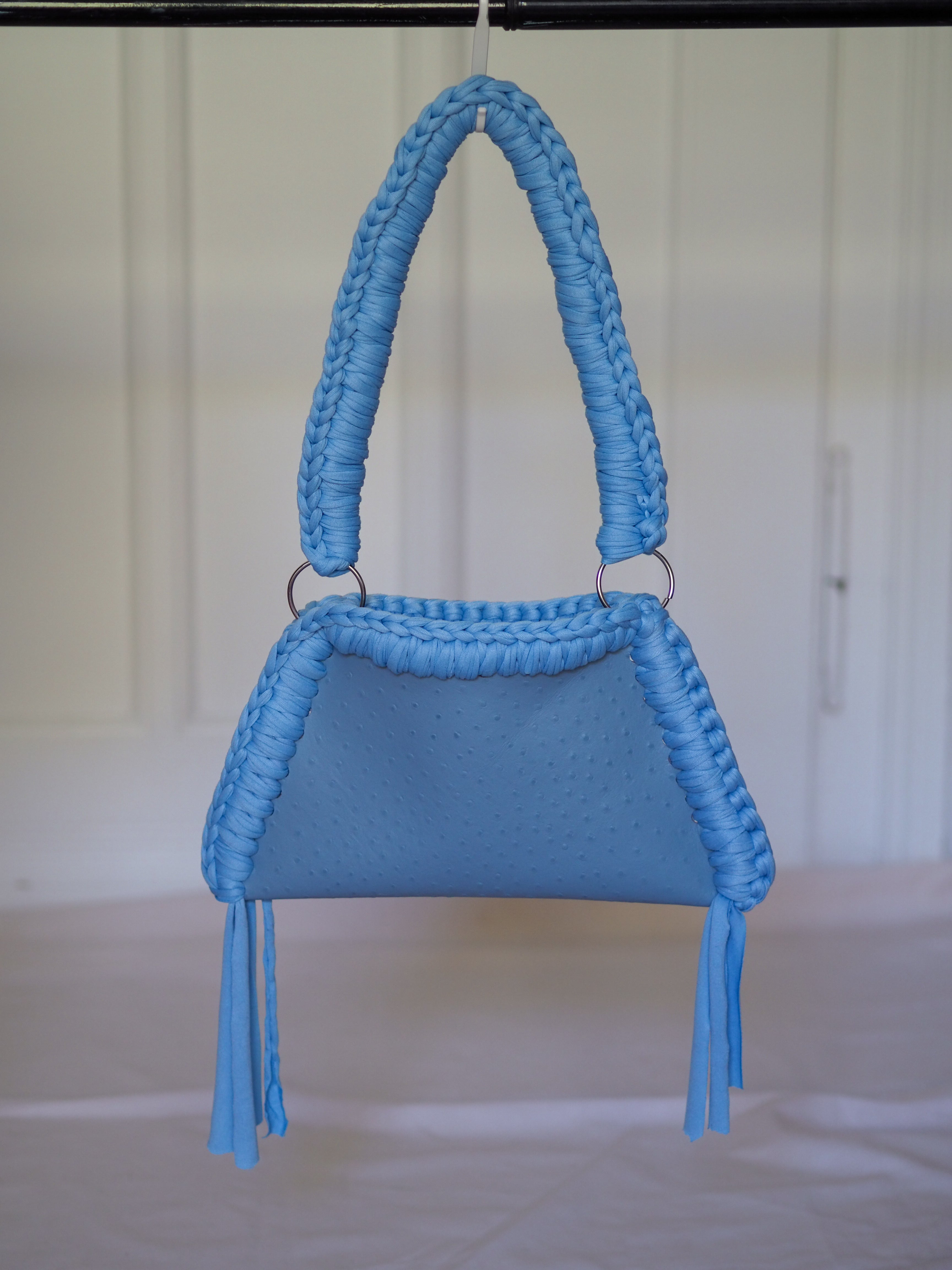 Blue Diva - Leather Crochet Bag