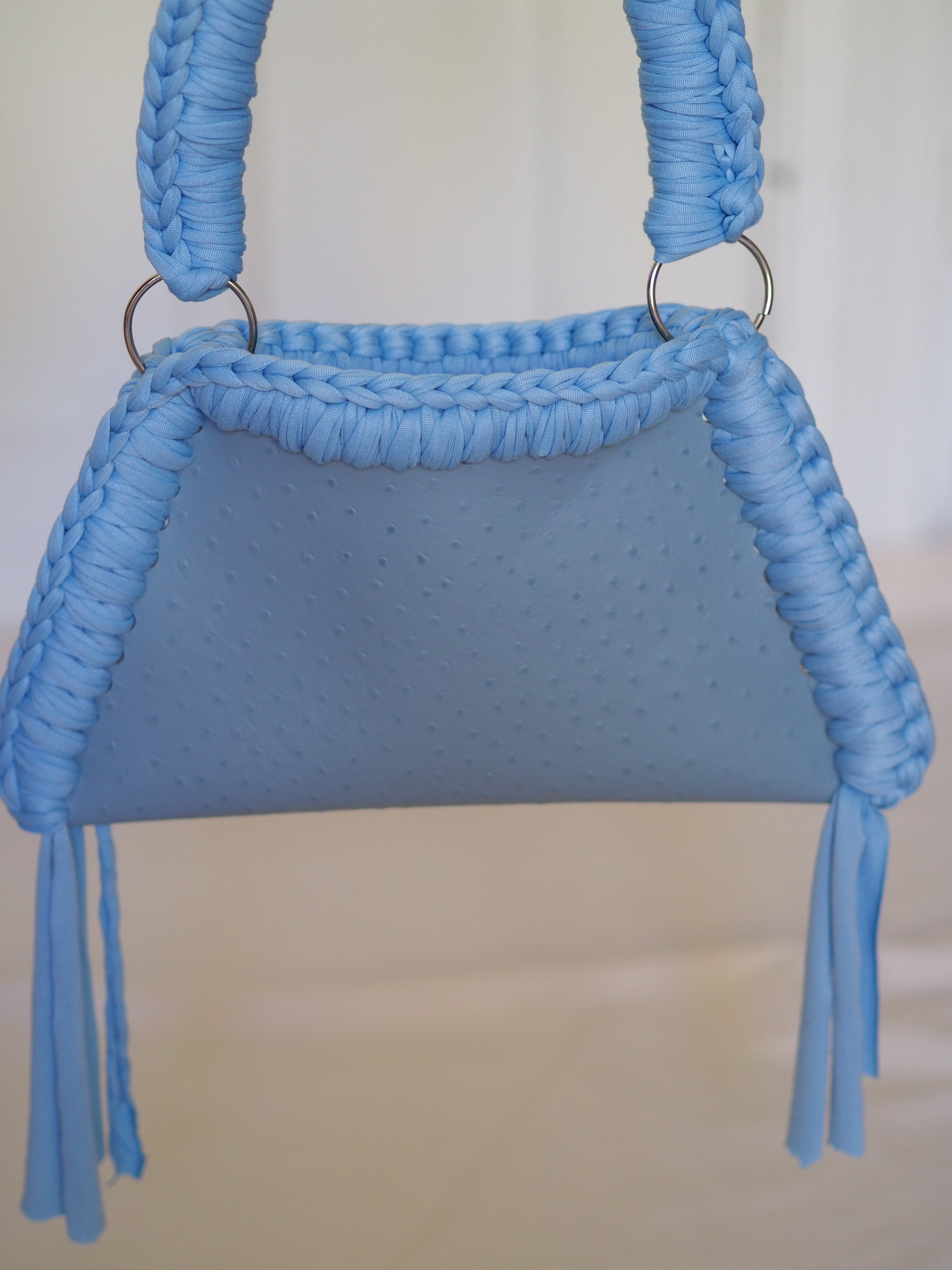 Blue Diva - Leather Crochet Bag